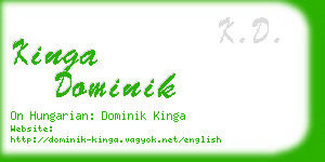 kinga dominik business card